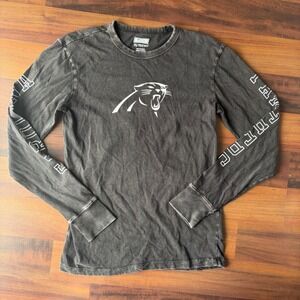Tailgate Carolina Panthers Long Sleeve Shirt‎ Charcoal Grey XS NFL Football Tee
